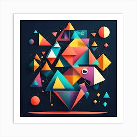 Abstract Geometric Shapes Art Print