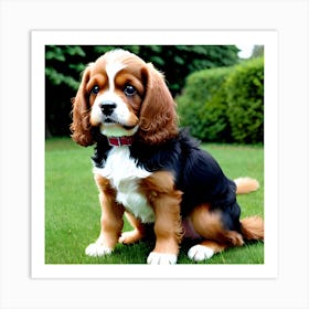 Cavalier Spaniel Puppy Art Print