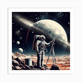 Astronaut In Space 1 Art Print