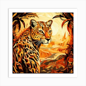 Leopard In The Jungle 1 Art Print