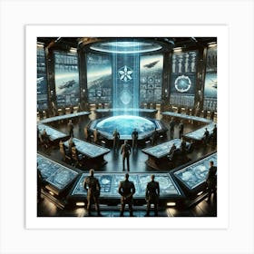 A Commanding Scene Of The High Command Of The Iron Art Print