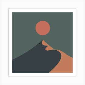 Sunset Over The Desert Art Print