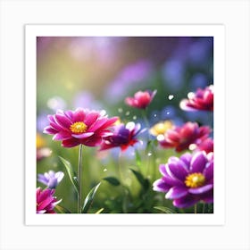 Flowers In The Garden 7 Art Print