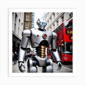 Robot In London 15 Art Print