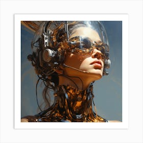 Futuristic Girl 3 Art Print