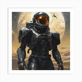 Spaceman In Spacesuit Art Print