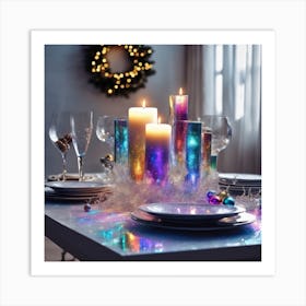 Christmas Table Setting 49 Art Print