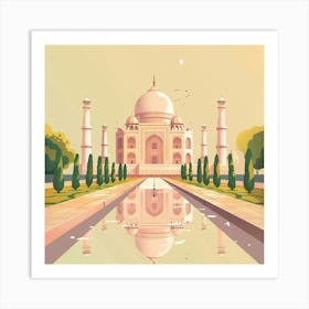 A Taj Mahal In Agra Lofi Illustration 1719953472 1 Art Print