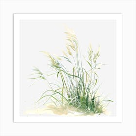 Watercolor-Spring-Grass-Clipart.3 Art Print