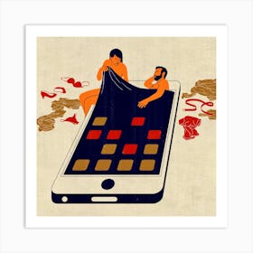 Technology And Infidelity Square Art Print