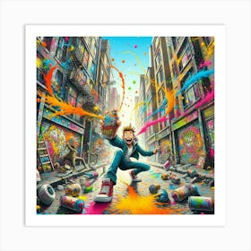 Graffiti Artist Art Print