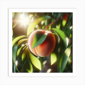 Peach Tree Art Print