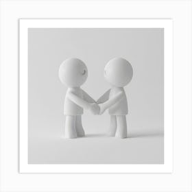 Two People Shaking Hands 2 Art Print