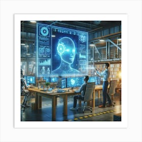 Robots In The Factory 6 Art Print