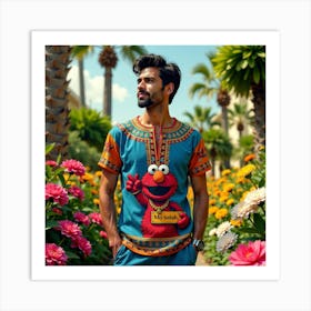 Elmo friend 1 Art Print