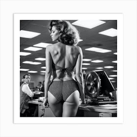 Elegant Woman In A Bikini Art Print