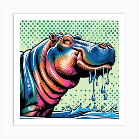 Pop Hippo 8 Art Print