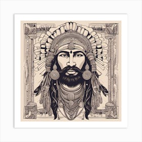 Indian Headdress Art Print