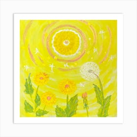 Img 5708  Dandelions and the sun, acrylic Art Print