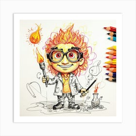 Cartoon Doodle Art Print