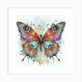 An elegant and detailed watercolor art print featuring a collection of diverse and intricately illustrated butterflies in various vibrant hues. This exquisite and nature-inspired art print adds a touch of beauty and sophistication to home decor, appealing to art and nature enthusiasts alike Art Print