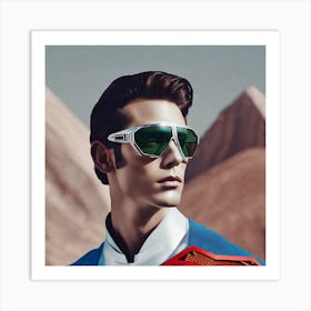 Superman In Sunglasses Art Print