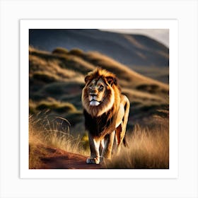 Lion In The Wild 1 Art Print