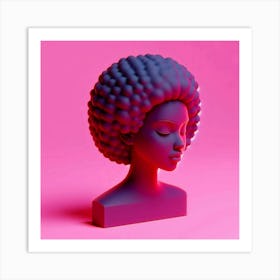 Afro Head Art Print