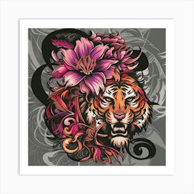 Tiger Head Art Print