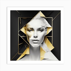 Abstract Portrait Of A Woman 2 Art Print