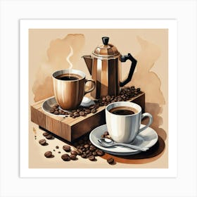 Default Still Life With Coffee Art Print 0 Art Print