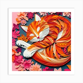 Feline Cat Creative Artwork Illustration 135 Art Print