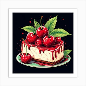 Cherry Cheesecake 1 Art Print