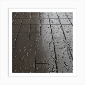 Rain On Floor Texture (7) Art Print