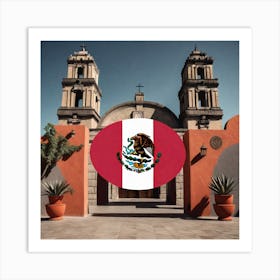 Mexican Flag 34 Art Print