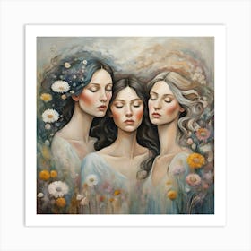 Three Women Art Print