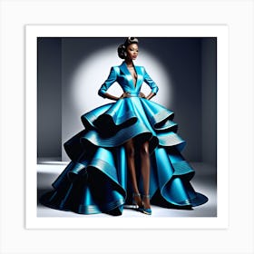 Blue Dress 4 Art Print