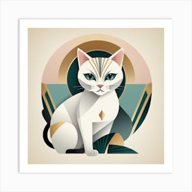 Cat Deco Art Print