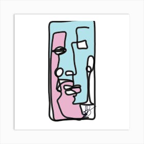 Abstract Face Art Print