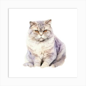 Scottish Fold Shorthair Cat Portrait 1 Art Print