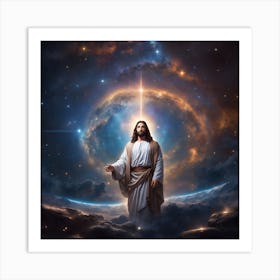 Jesus In Space Art Print