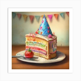 Birthday Cake 13 Art Print