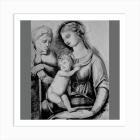 Holy Family. Graphics taken from Raphael 1 Art Print