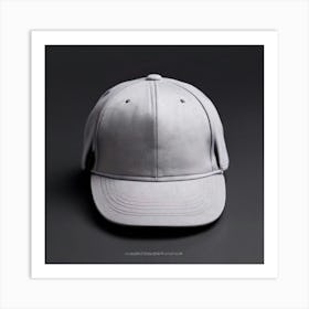 Gray Baseball Cap Art Print