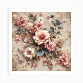 Floral Wallpaper 2 Art Print