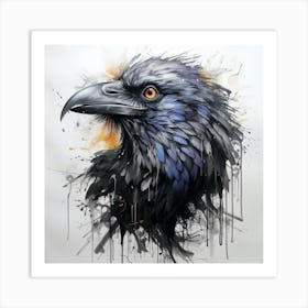Raven Head Art Print
