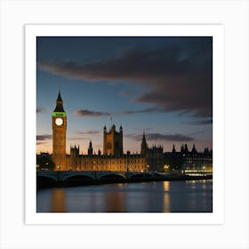 Big Ben At Dusk 1 Art Print