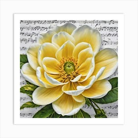 Yellow Peony Art Print