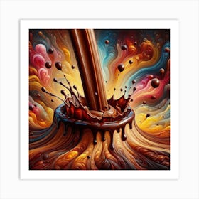 Chocolate Pouring 1 Art Print