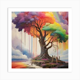 Rainbow Tree Art Print